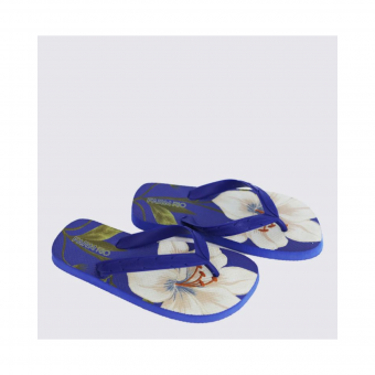 Sandalia Salto Rasteiro - Azul Klein