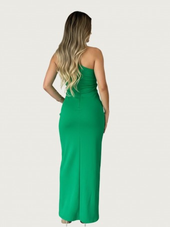 Vestido Super Midi Ombro Verde
