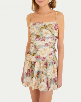 Vestido Farm Curto Sem Alça Serena