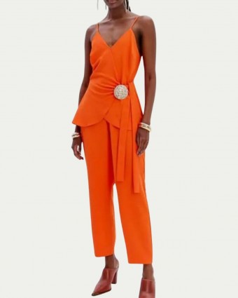 Macação Longo de Alças Rosa Lança Perfume