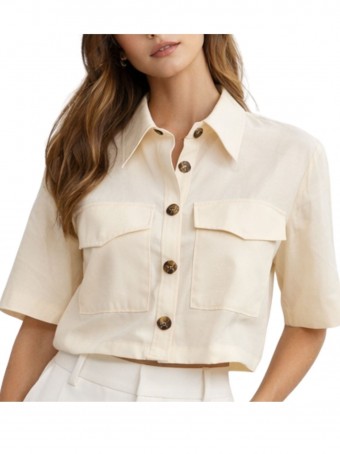 Camisa Curta com Manga Curta