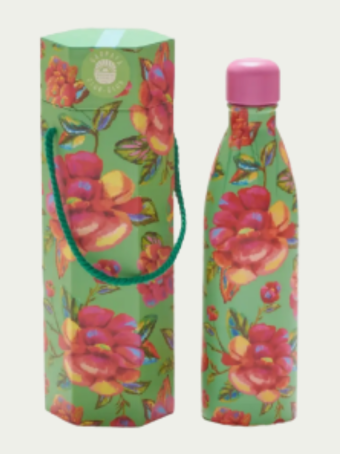 Garrafa Térmica Farm 750ML glub Glub Céu de Flor Verde para Bebidas Quentes e Geladas