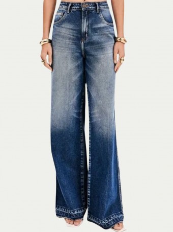 Calça Jeans Wide Leg Super High