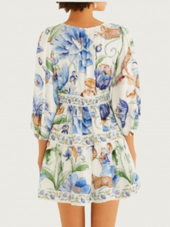 Vestido Curto Floral Elsa