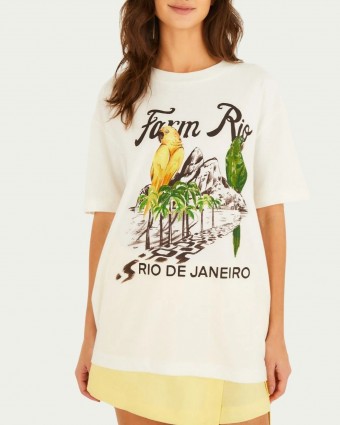 Tshirt Média Farm Dois Irmãos Off White Algodão com Manga Curta