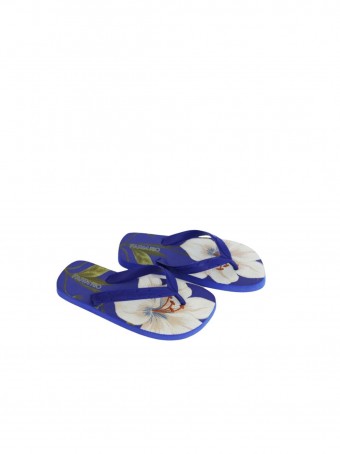Sandália Salto Rasteiro - Azul Klein