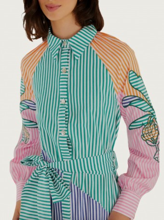 Chemise Cutwork Mix de Fio Tinto