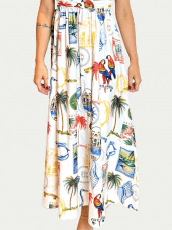 Vestido Cropped Tropical Víntage