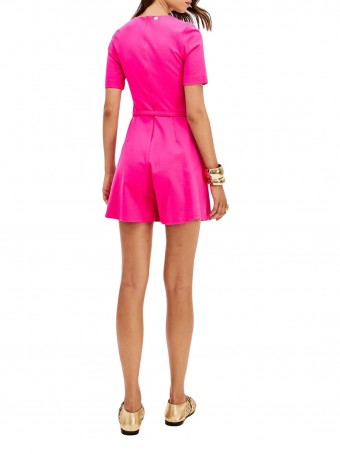 Macacão Curto Manga Curta Rosa M