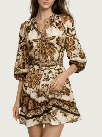 Vestido Curto Romance de Pássaro