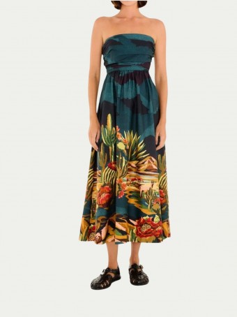 Vestido Cropped Deserto Colorido