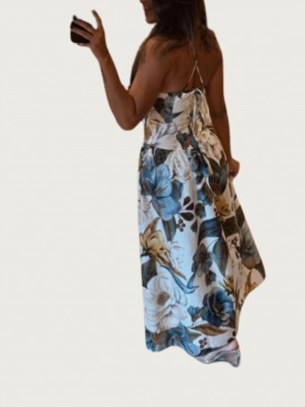 Vestido Longo Alça Jardim Guabara