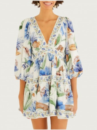 Vestido Curto Floral Elsa