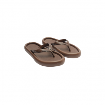 Sandalia Salto Rasteiro - Canoa Color - Marron