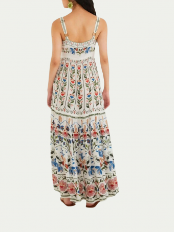 Vestido Longo Jardim Beleza