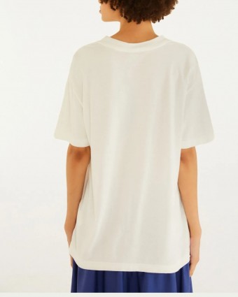 Tshirt Média Farm Coqueiro Calçadão Branco Algodão com Manga Curta 