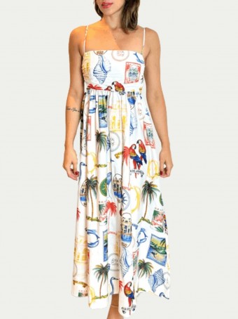 Vestido Cropped Tropical Víntage