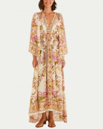 Vestido Farm Longo Jardim Majestoso