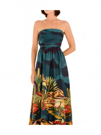 Vestido Cropped Deserto Colorido