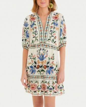 Vestido Farm Curto Jardim Beleza