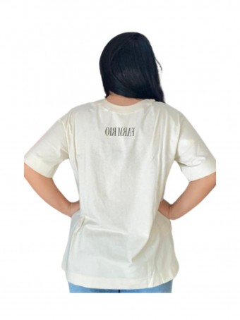 T-shirt Over Farm Rio Rosa