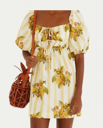 Vestido Farm Curto Pássaro Chic