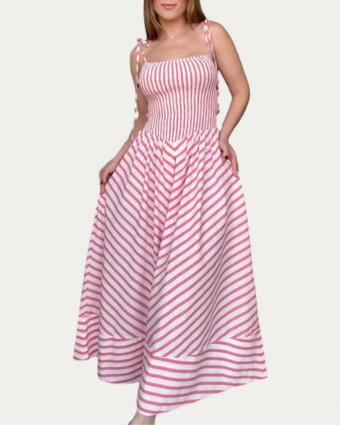 Vestido Farm Cropped Listra Burburinho E
