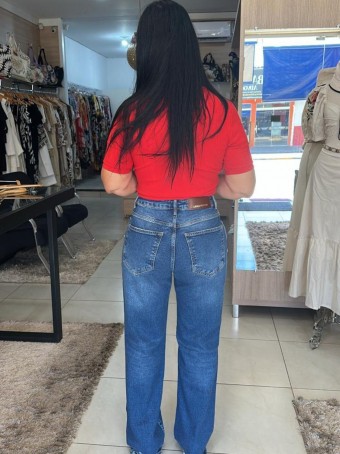 Calça Jeans Full Lenght Super High Azul Lança Perfume