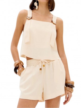 Blusa Curta Sem Mangas