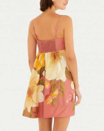 Vestido Curto Alça Romance de Flor Local