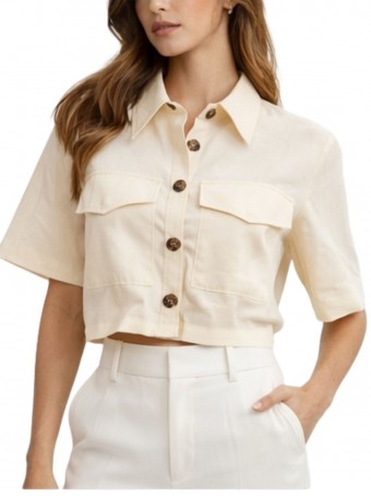 Camisa Curta com Manga Curta