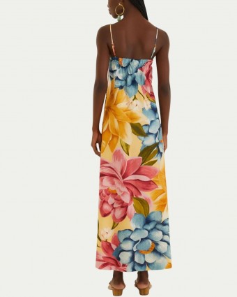 Vestido Farm Cropped Floral Rebeca