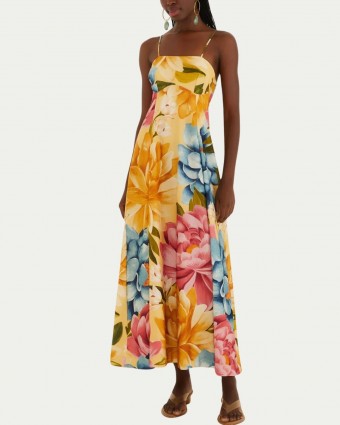Vestido Farm Cropped Floral Rebeca