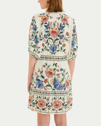 Vestido Farm Curto Jardim Beleza
