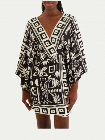 Vestido Curto Lenço Tropicano