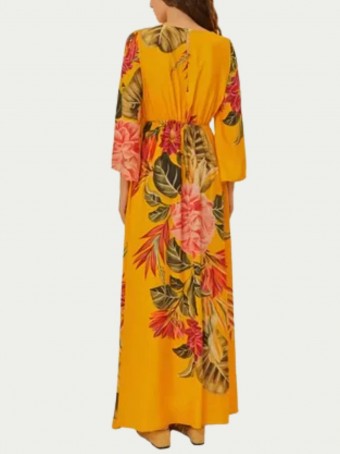 Vestido Farm Longo Floral Solar