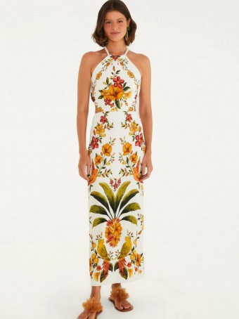 VESTIDO MIDI BOSQUE CHIC