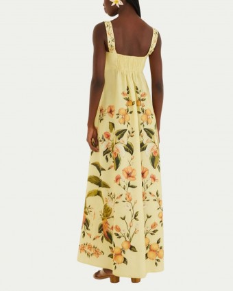 Vestido Farm Longo Alça Bosque Chic