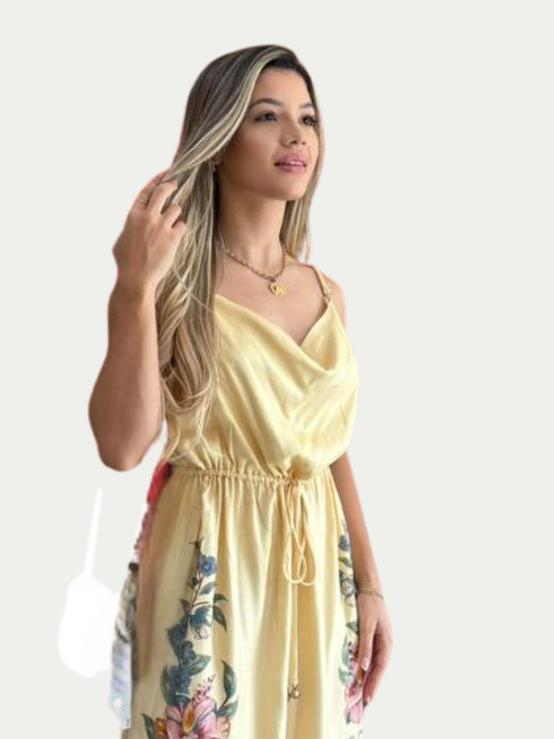 Macacão Farm Maíra Lenço E Decote em V