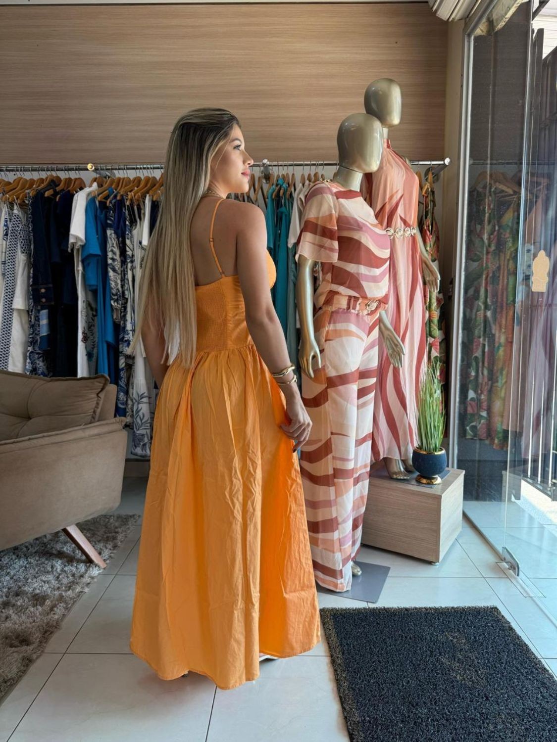 Vestido Farm Alcinhas Decote