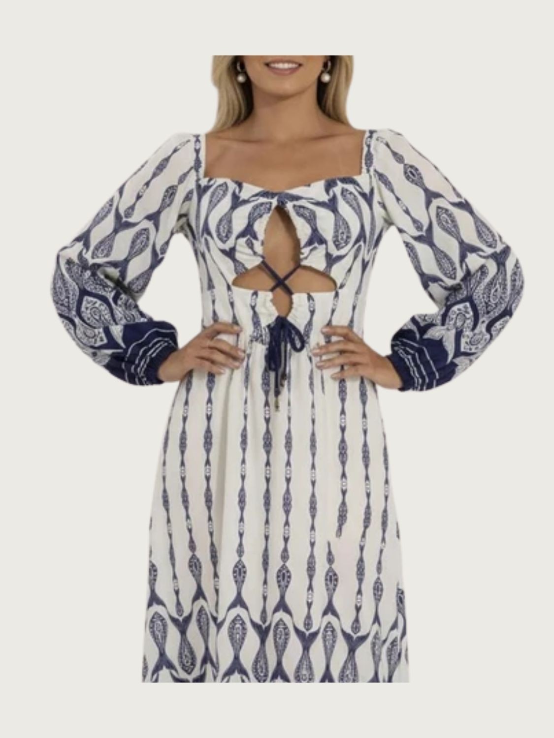 Vestido Manga Peixe Correnteza