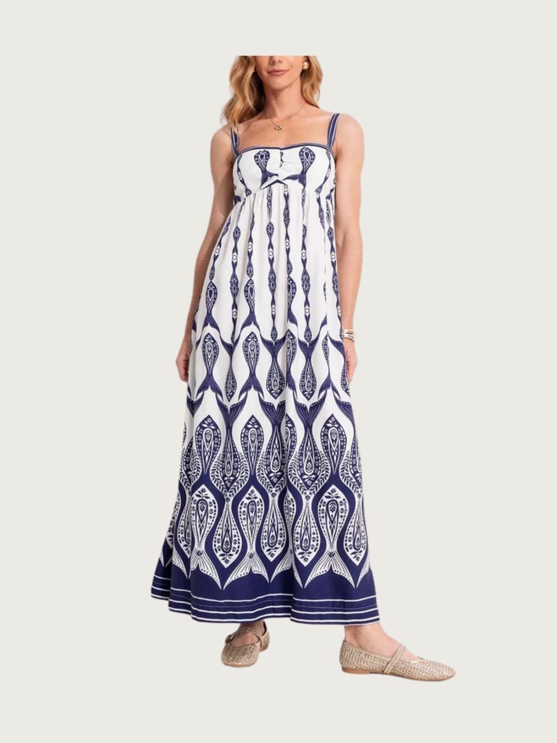 Vestido Longo Peixe Correnteza