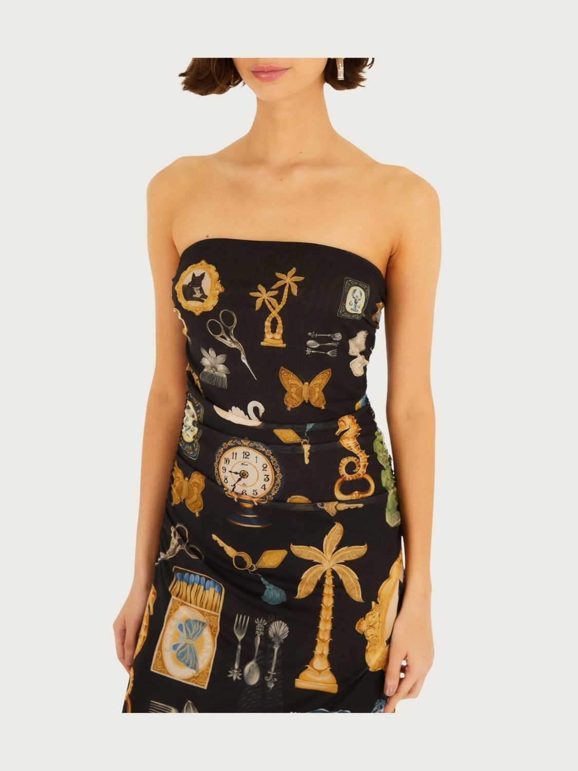 Vestido Tule Sem Alça Bibelo