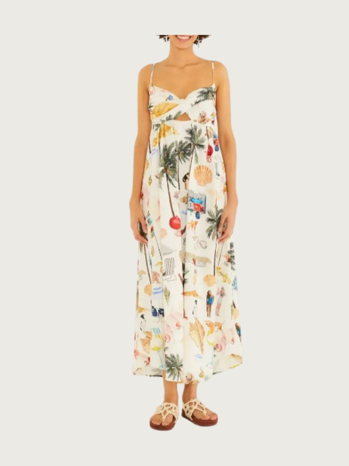 Vestido Longo Colagem Carioca