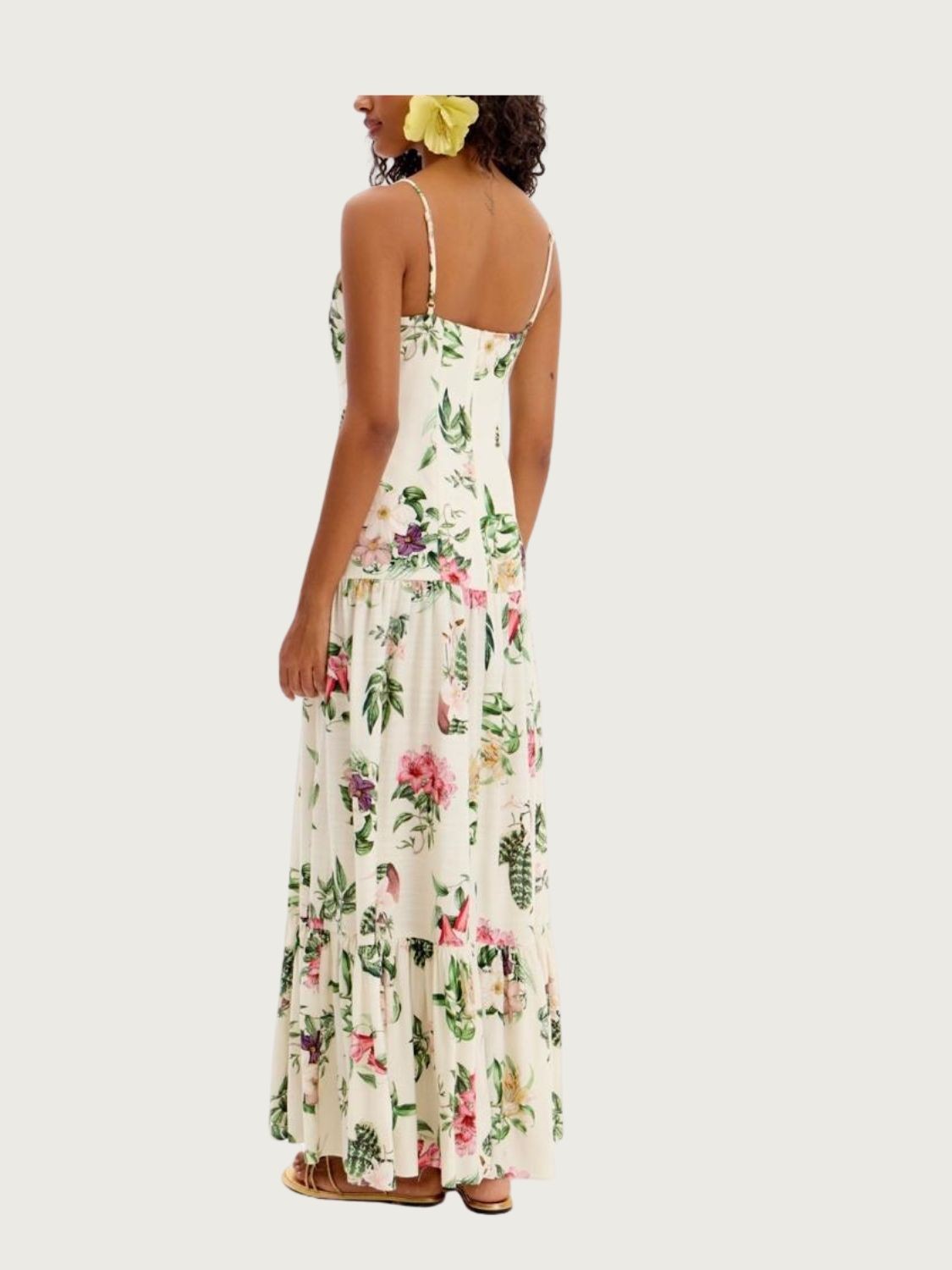 Vestido Longo de Alça Estampado