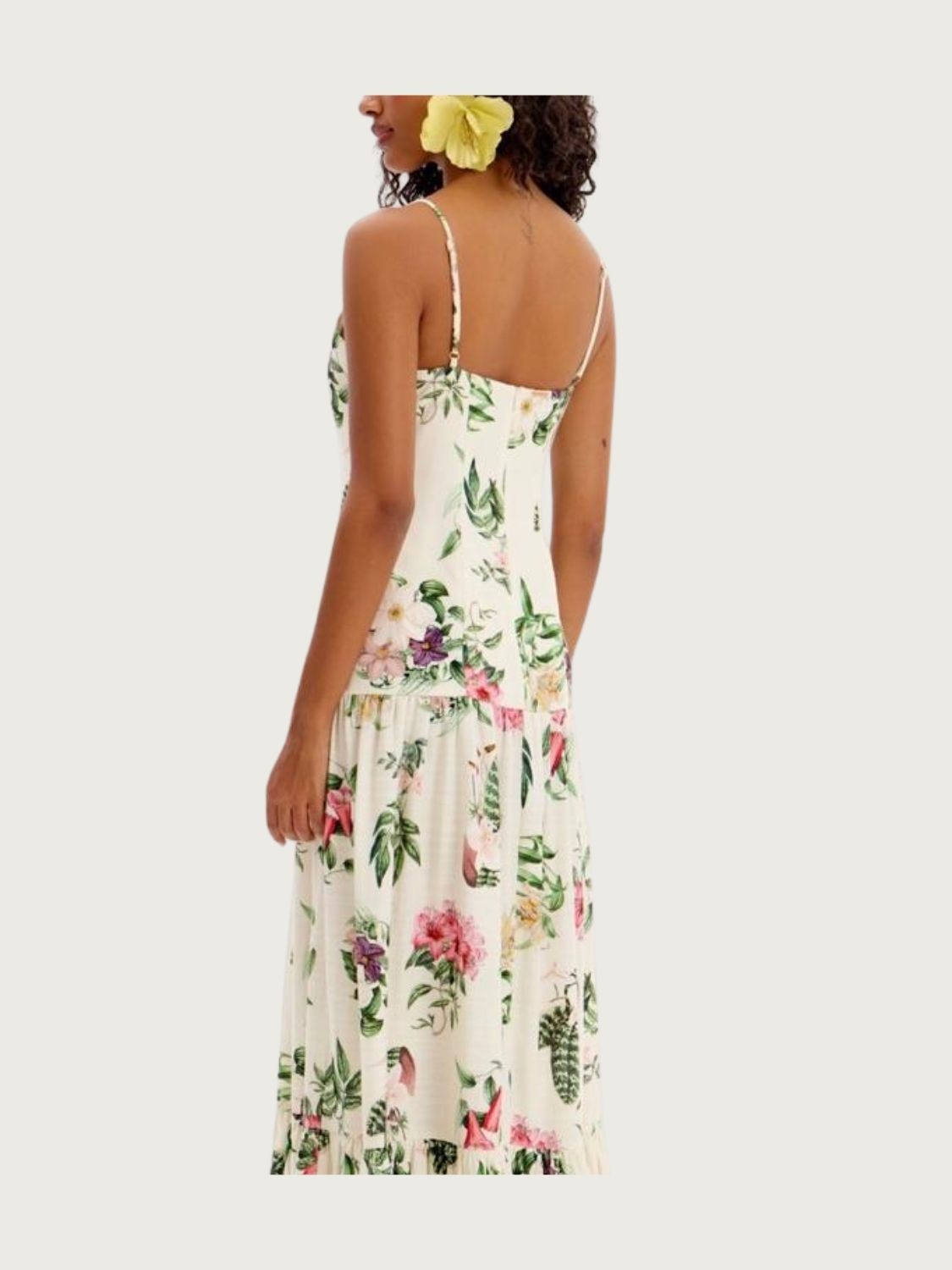 Vestido Longo de Alça Estampado