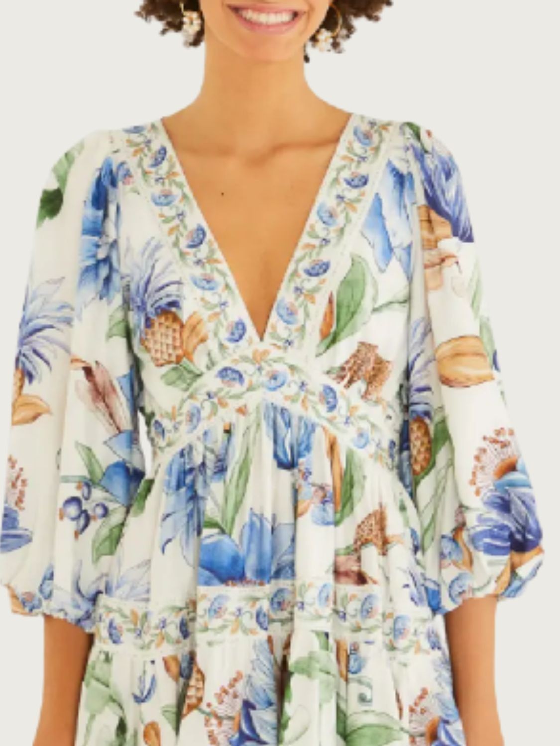 Vestido Casual Farm Elsa Branco Viscose para Dias Quentes Verão