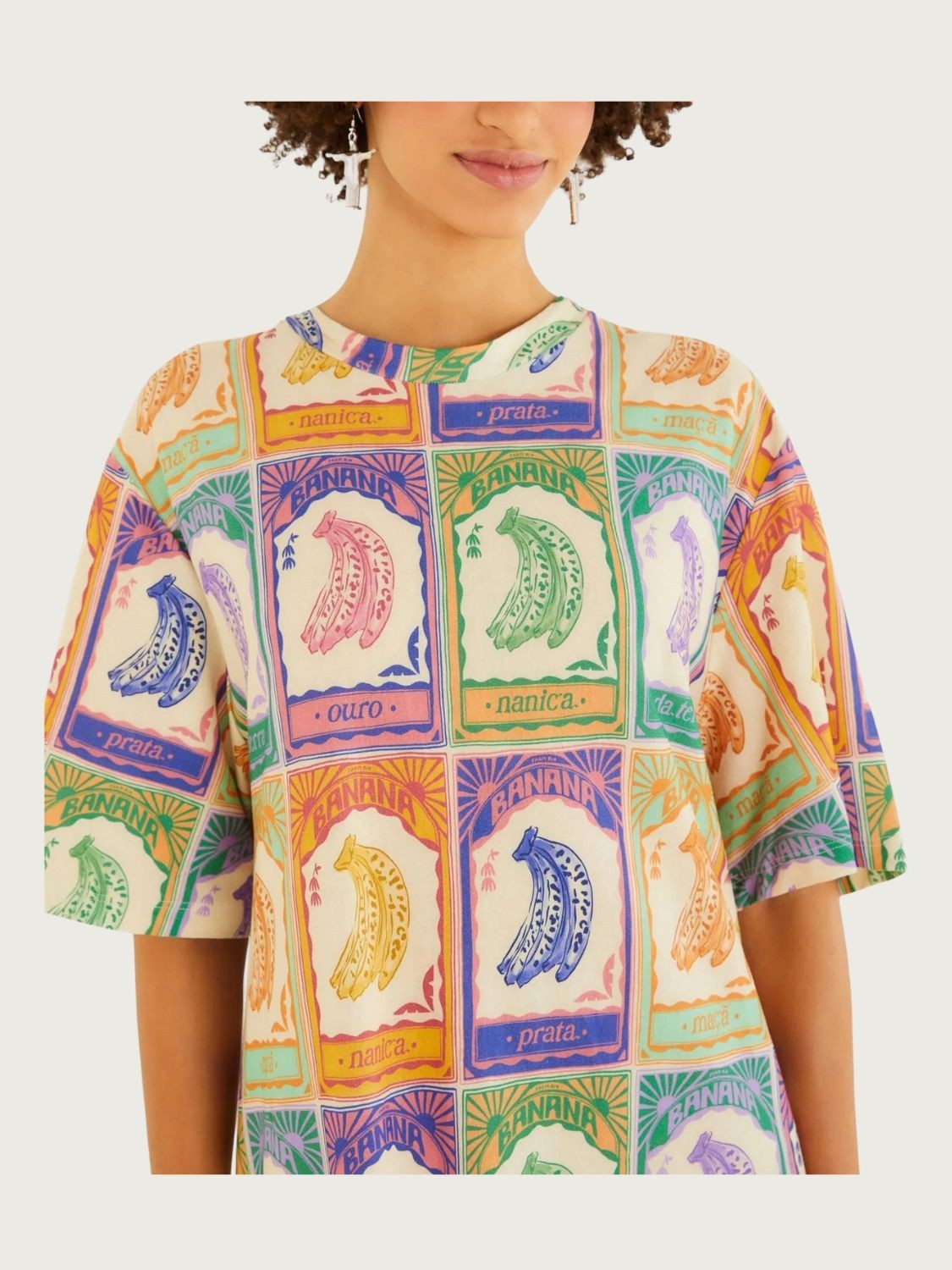 Vestido Tshirt Cropped Banana Selo