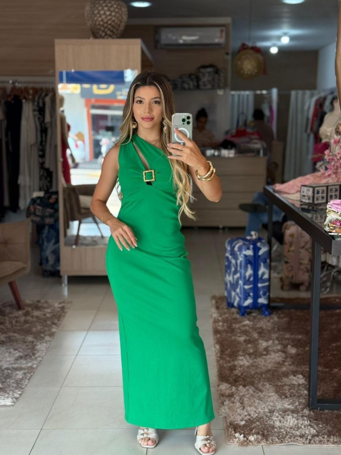 Vestido Super Midi Ombro Único