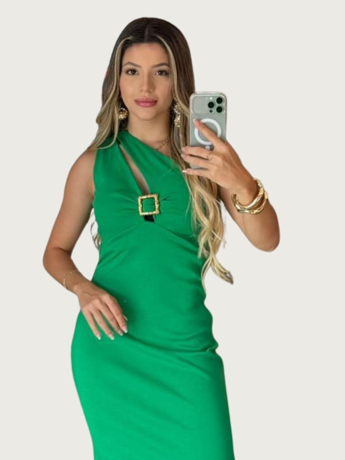 Vestido Super Midi Ombro Único